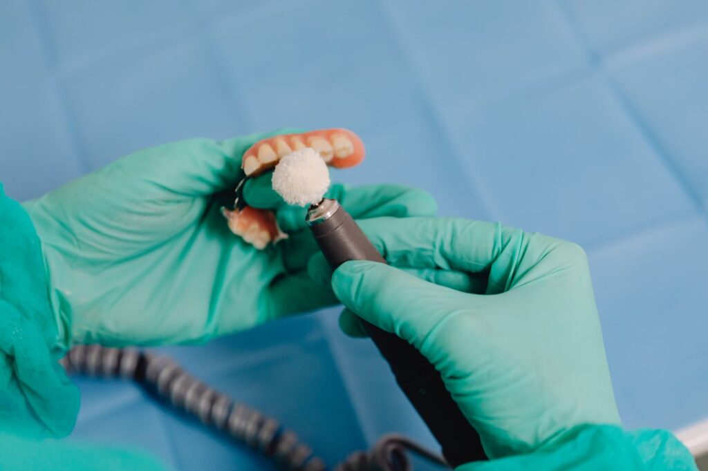 The crown is usually made by your general dentist, not by us