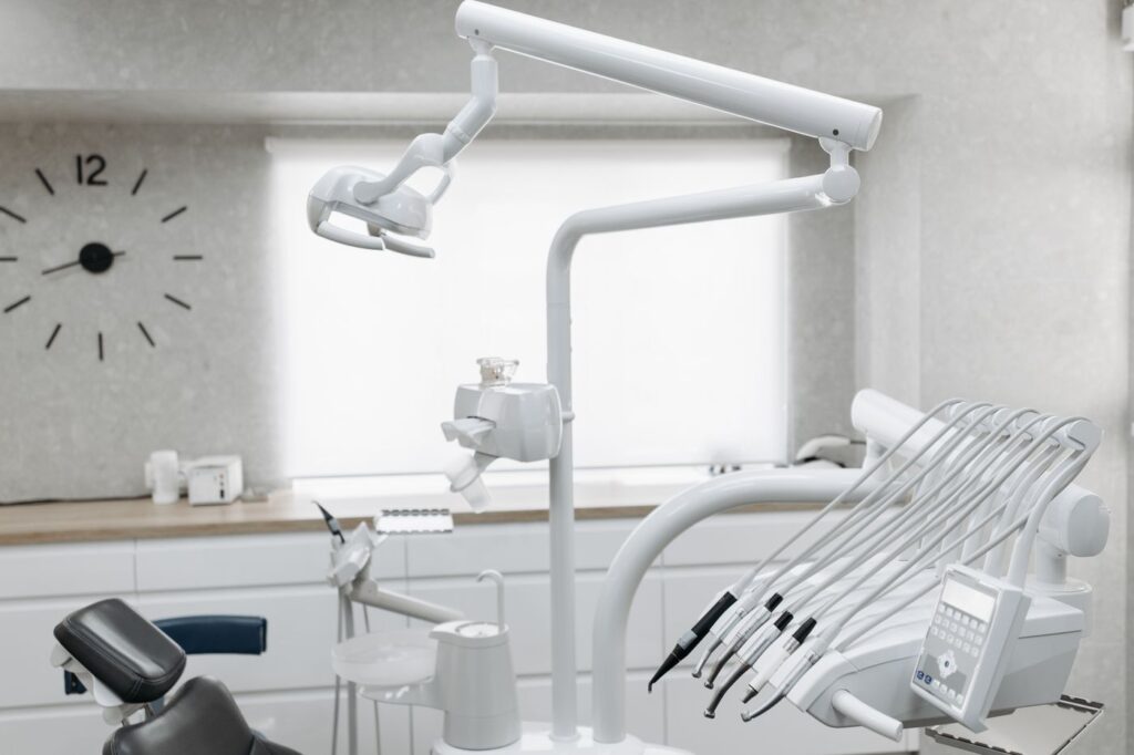A treatment room prepared for a same-day emergency root canal