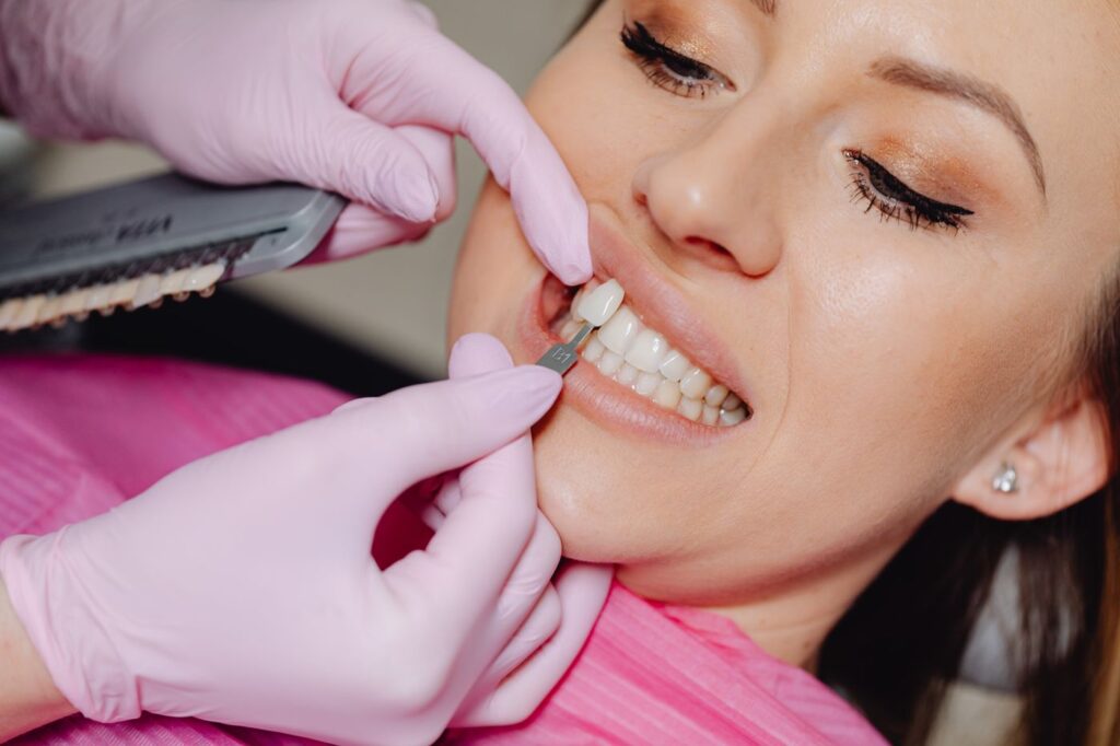 The colour change comes from inside the tooth, not the surface